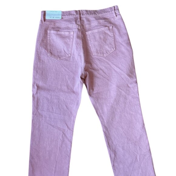 NEW Loft high waist straight crop jeans pale pink - Picture 5 of 6